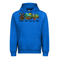 Cobalt Peace Love Peacock Bass Urban Hoodie - LillyAllenDesigns