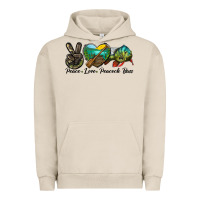 Pigment French Oak Peace Love Peacock Bass Urban Hoodie - LillyAllenDesigns