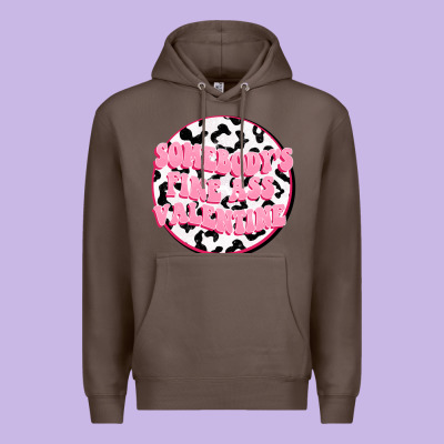 Somebody's Fine Ass Valentine Premium Hoodie Designed By Fadigitalartstudio