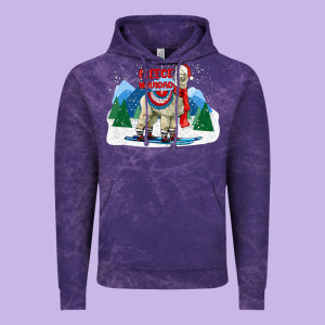 Fleece Navidad Alpaca Mountains Vintage Hoodie Designed By Lillyallendesigns