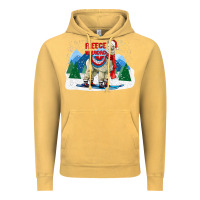 Vintage Mustard fleece navidad alpaca mountains Vintage Hoodie - LillyAllenDesigns