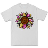 Dove Grey sunflower camouflage Premium Tee - JahusDesignShop
