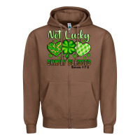 Chestnut St. Patrick's Not lucky simply blessed Zipper Hoodie - OliviaCreatesArt