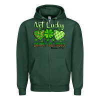 Sports Green St. Patrick's Not lucky simply blessed Zipper Hoodie - OliviaCreatesArt
