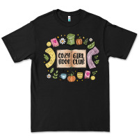 Black cozy book girl club Premium Tee - MaliasSmallBusiness