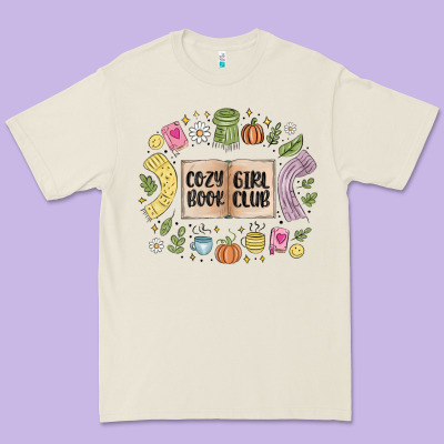 Cozy Book Girl Club Premium Tee Designed By Maliassmallbusiness