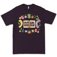 Plum cozy book girl club Premium Tee - MaliasSmallBusiness