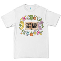 White cozy book girl club Premium Tee - MaliasSmallBusiness
