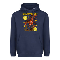 Navy mardi gras crawfish dude Heavyweight Hoodie - FaDigitalArtStudio
