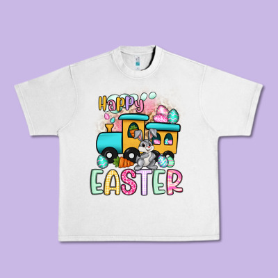 Happy Easter Train Urban Heavy Tee Designed By Artiststas