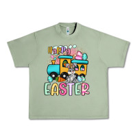 Oil Green happy easter train Urban Heavy Tee - Artiststas