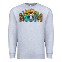 Heather Grey football mom Premium Sweatshirt - BundleAndBundleShop