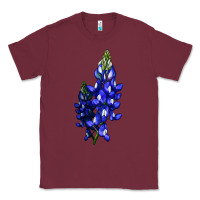 Burgundy Bluebonnet Flower Classic Tee - LillyAllenDesigns