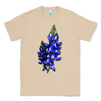 Mushroom Bluebonnet Flower Classic Tee - LillyAllenDesigns