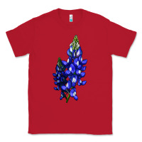 Red Bluebonnet Flower Classic Tee - LillyAllenDesigns