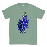 Sage Bluebonnet Flower Classic Tee - LillyAllenDesigns