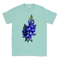 Seafoam Bluebonnet Flower Classic Tee - LillyAllenDesigns