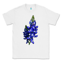 White Bluebonnet Flower Classic Tee - LillyAllenDesigns