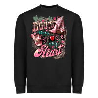 Black Boots never broke my heart Heavyweight Sweatshirt - HowdyJamesFarm