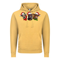 Vintage Mustard christmas heifers Vintage Hoodie - LillyAllenDesigns