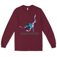 Burgundy Mamasaurus Dinosaur Long Sleeve Tee - Bettercallsaul