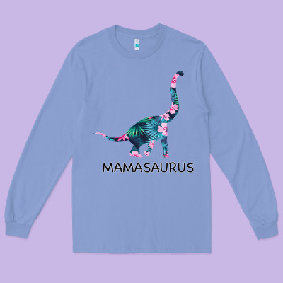 Mamasaurus Dinosaur Long Sleeve Tee Designed By Bettercallsaul