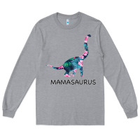 Heather Grey Mamasaurus Dinosaur Long Sleeve Tee - Bettercallsaul