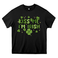 Black kiss me i'm irish Heavy Core Tee - MaliasSmallBusiness