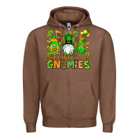 Chestnut St. Patrick's Day shamrockin' with my gnomies Zipper Hoodie - OliviaCreatesArt