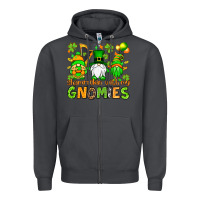 Smoke St. Patrick's Day shamrockin' with my gnomies Zipper Hoodie - OliviaCreatesArt
