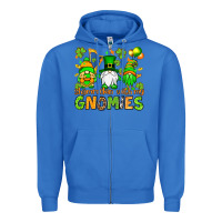 True Royal St. Patrick's Day shamrockin' with my gnomies Zipper Hoodie - OliviaCreatesArt