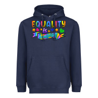 Navy Equality Is Beautiful Heavyweight Hoodie - BundleAndBundleShop