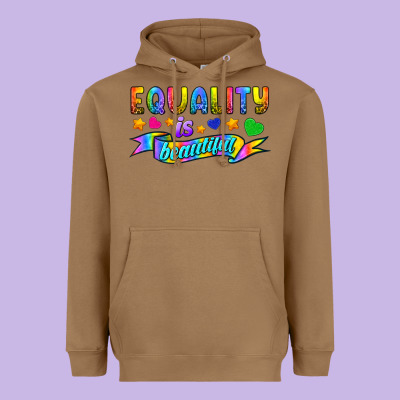 Equality Is Beautiful Heavyweight Hoodie Designed By Bundleandbundleshop