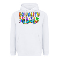 White Equality Is Beautiful Heavyweight Hoodie - BundleAndBundleShop