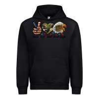 Black peace love bald head eagle Urban Hoodie - LillyAllenDesigns