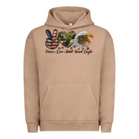 Pigment Burro peace love bald head eagle Urban Hoodie - LillyAllenDesigns