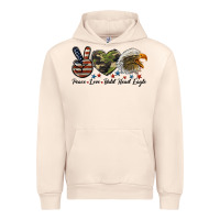 Sandshell peace love bald head eagle Urban Hoodie - LillyAllenDesigns