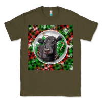 Army Green christmas black angus cow Classic Tee - LillyAllenDesigns