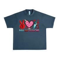 Midnight Navy peace love phlebotomy Urban Heavy Tee - Artiststas