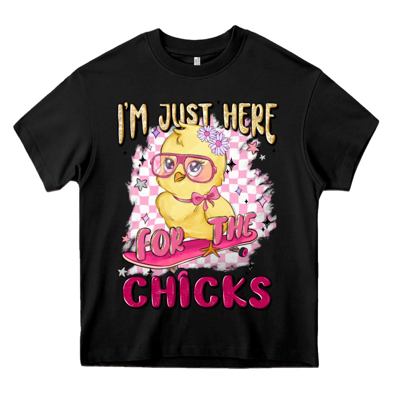I'm Just Here For The Chicks Heavy Core Tee by MaliasSmallBusiness | Teevron