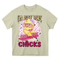 Mossy i'm just here for the chicks Heavy Core Tee - MaliasSmallBusiness