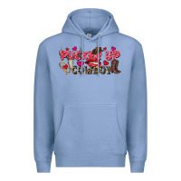 Colony Blue Pucker Up Cowboy Valentine's Day Premium Hoodie - FaDigitalArtStudio