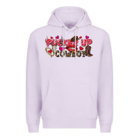 Lilac Pucker Up Cowboy Valentine's Day Premium Hoodie - FaDigitalArtStudio