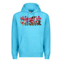 Ocean Blue Pucker Up Cowboy Valentine's Day Premium Hoodie - FaDigitalArtStudio