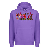 Purple Pucker Up Cowboy Valentine's Day Premium Hoodie - FaDigitalArtStudio