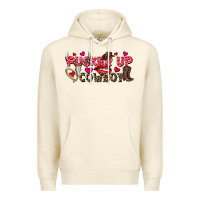 Sandshell Pucker Up Cowboy Valentine's Day Premium Hoodie - FaDigitalArtStudio