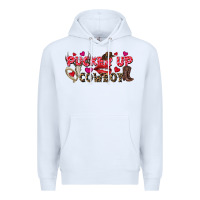 White Pucker Up Cowboy Valentine's Day Premium Hoodie - FaDigitalArtStudio