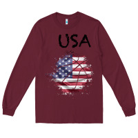 Burgundy USA Long Sleeve Tee - Bettercallsaul