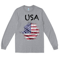 Heather Grey USA Long Sleeve Tee - Bettercallsaul
