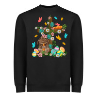 Black Western Rabbit with Cross Easter Day Heavyweight Sweatshirt - HowdyJamesFarm